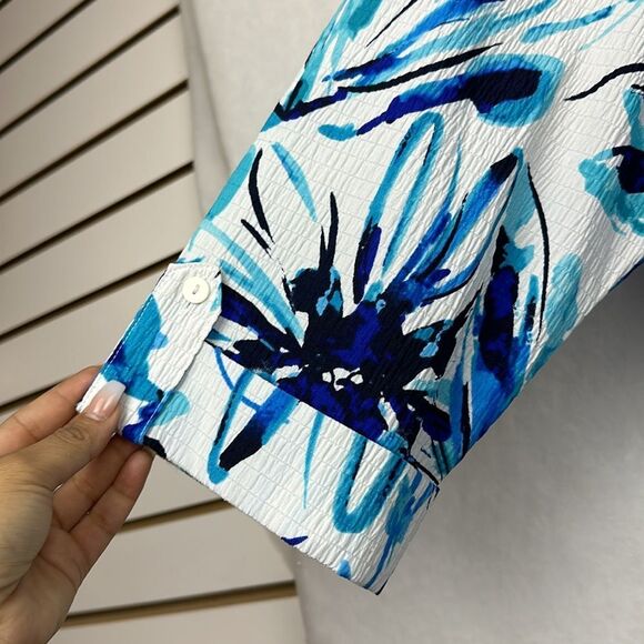 ALIA Button Up Shirt Women's Plus Short Sleeve Floral Print Sz 20W  boho - Picture 4 of 7